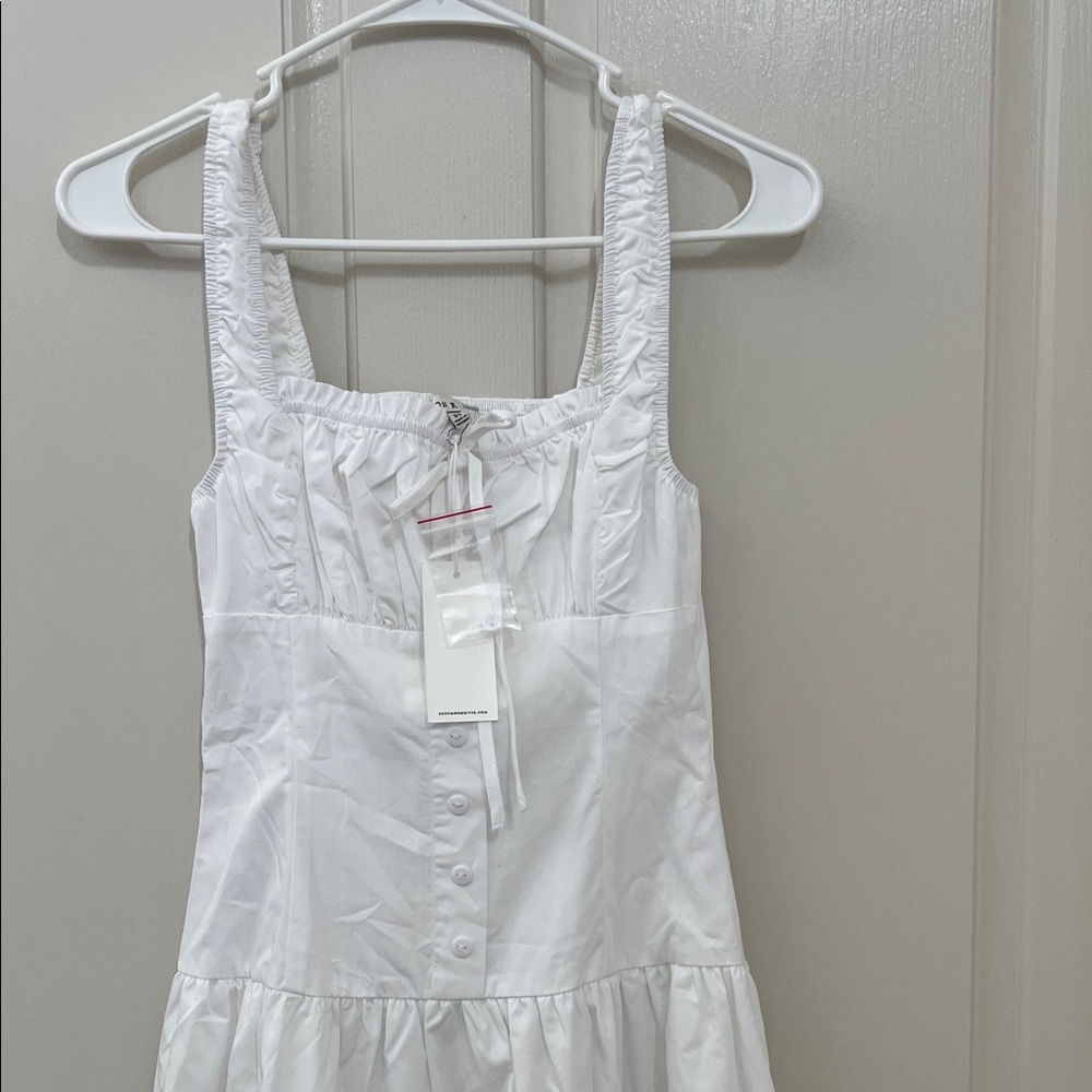 Moon River White Sleeveless Dress